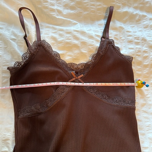 Brown Ribbed Lace-Trimmed Dress from H&M - Picture 4 of 7